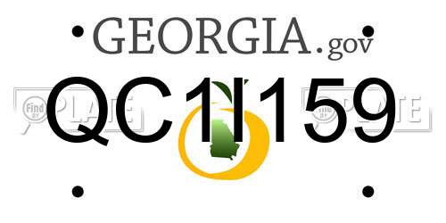 QC1I159 Georgia License Plate