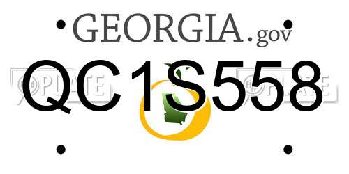 QC1S558 Georgia License Plate