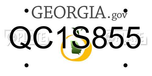 QC1S855 Georgia License Plate