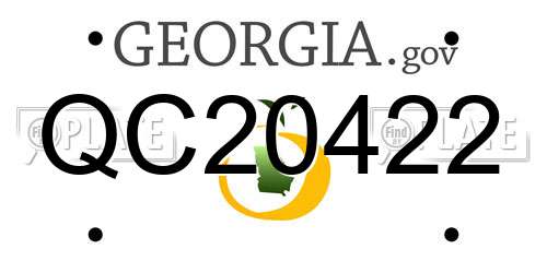 QC20422 Georgia License Plate
