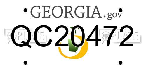 QC20472 Georgia License Plate