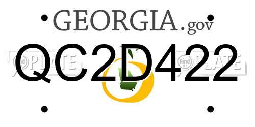 QC2D422 Georgia License Plate