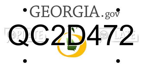 QC2D472 Georgia License Plate