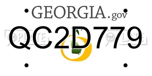 QC2D779 Georgia License Plate