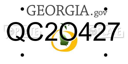 QC2O427 Georgia License Plate