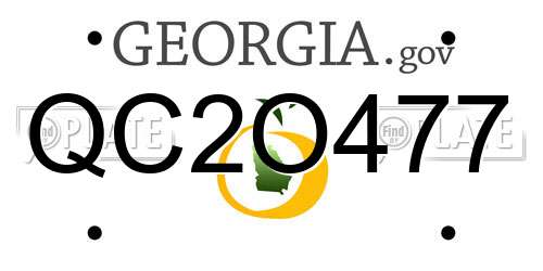 QC2O477 Georgia License Plate