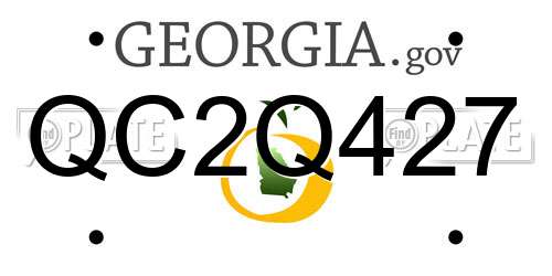 QC2Q427 Georgia License Plate