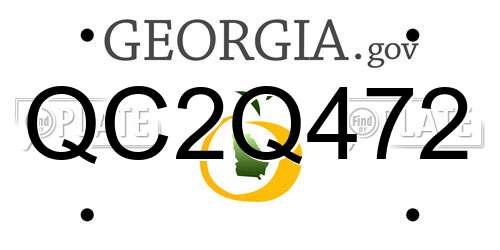 QC2Q472 Georgia License Plate