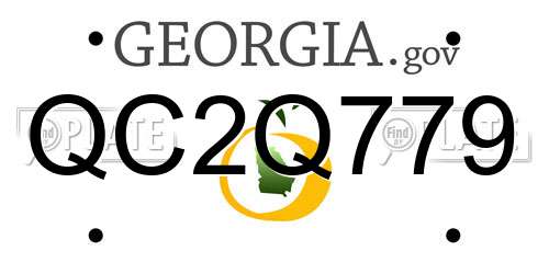 QC2Q779 Georgia License Plate
