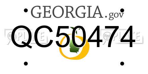 QC50474 Georgia License Plate