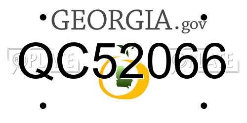 QC52066 Georgia License Plate