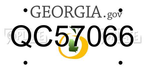 QC57066 Georgia License Plate