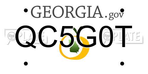 QC5G0T Georgia License Plate