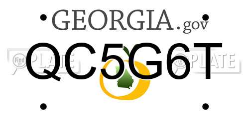 QC5G6T Georgia License Plate