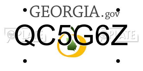 QC5G6Z Georgia License Plate
