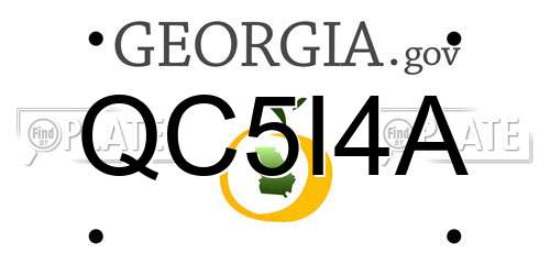 QC5I4A Georgia License Plate