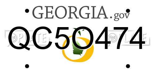 QC5O474 Georgia License Plate