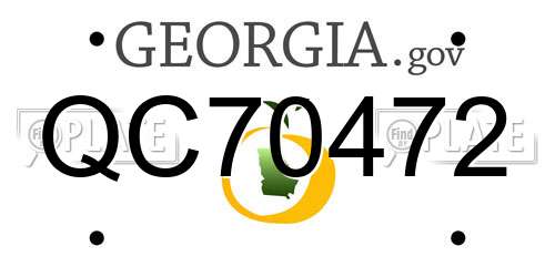 QC70472 Georgia License Plate