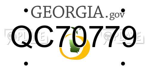 QC70779 Georgia License Plate