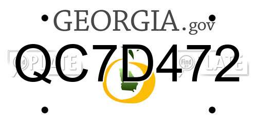 QC7D472 Georgia License Plate