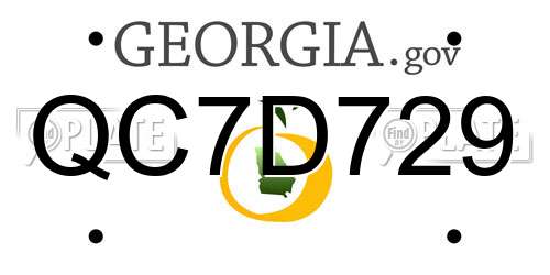 QC7D729 Georgia License Plate