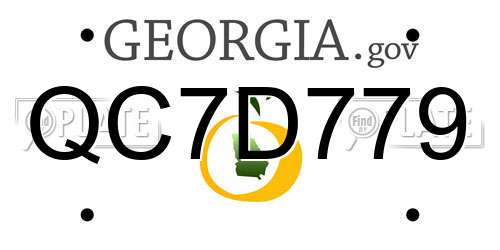 QC7D779 Georgia License Plate
