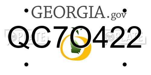 QC7O422 Georgia License Plate