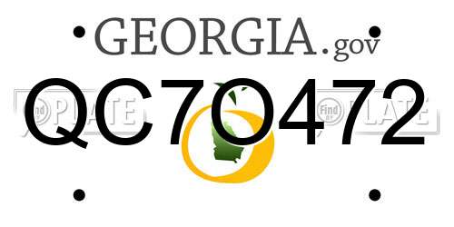 QC7O472 Georgia License Plate