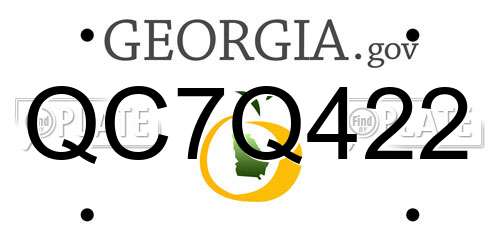 QC7Q422 Georgia License Plate