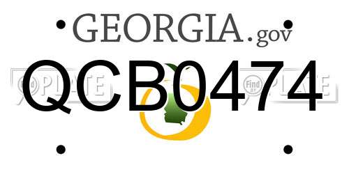 QCB0474 Georgia License Plate