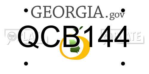 QCB144 Georgia License Plate