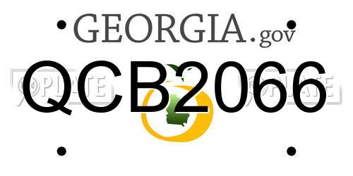 QCB2066 Georgia License Plate