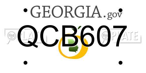 QCB607 Georgia License Plate