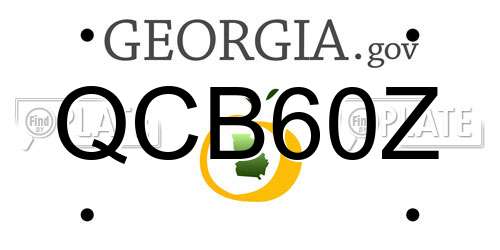QCB60Z Georgia License Plate