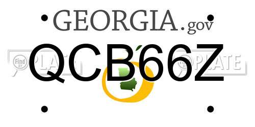 QCB66Z Georgia License Plate
