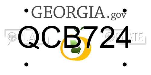 QCB724 Georgia License Plate