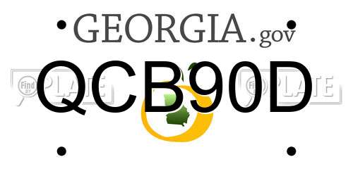 QCB90D Georgia License Plate