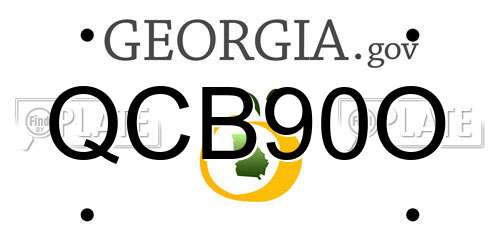 QCB90O Georgia License Plate