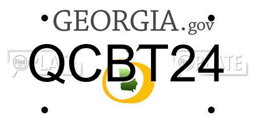 QCBT24 Georgia License Plate
