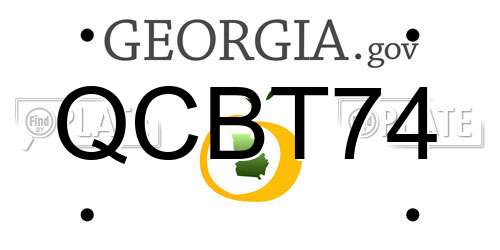 QCBT74 Georgia License Plate