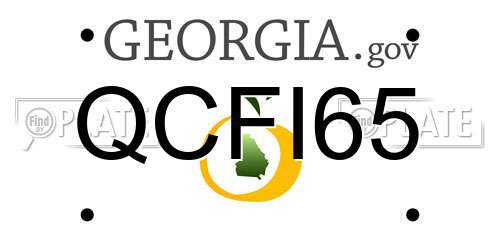 QCFI65 Georgia License Plate
