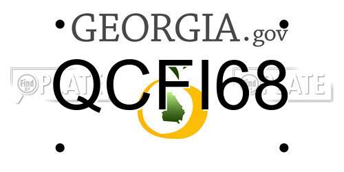 QCFI68 Georgia License Plate