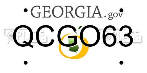 QCGO63 Georgia License Plate