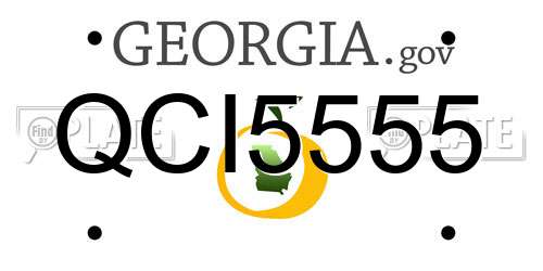 QCI5555 Georgia License Plate