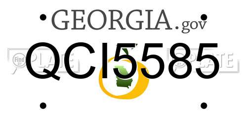 QCI5585 Georgia License Plate
