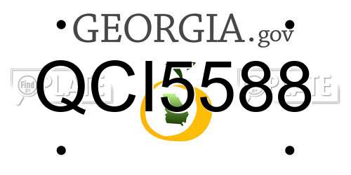QCI5588 Georgia License Plate