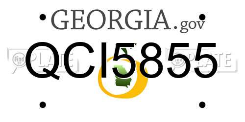 QCI5855 Georgia License Plate