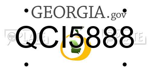 QCI5888 Georgia License Plate