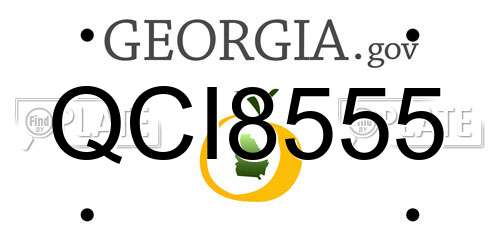 QCI8555 Georgia License Plate