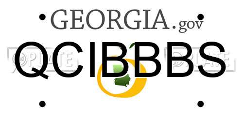 QCIBBBS Georgia License Plate